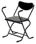 Vestil Steel Folding Arm Chair - 18 In. x 20-1/2 In. x 28 In. 220 lb - Black