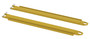 Vestil Steel Pin Style Fork Extensions with Load Rails - 4 In. X 84 In. 4,000 lb - Yellow