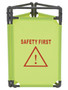 Vestil Polyester 3 Section Folding Fabric Barrier Alert - 69 In. Length - Yellow
