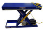 Vestil Steel Electric Hydraulic Narrow Scissor Lift Table - 16 In. x 48 In. 2000 lb - Blue