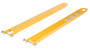 Vestil Steel Pin Style Fork Extensions - 4 In. x 63 In. 4000 lb - Yellow