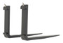 Vestil Forged Steel Forks with Carriage Pin - 36 In. x 1-1/4 In. 3,000 lb - Black