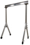 Vestil Aluminum Fixed Gantry Crane with Phenolic Locking Casters - 8 Ft. x 10 Ft. 4000 lb - Silver