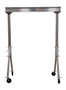 Vestil Aluminum Fixed Gantry Crane with Phenolic Locking Casters - 8 Ft. x 10 Ft. 4000 lb - Silver