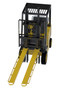 Vestil Steel Pin Style Fork Extensions with Load Rails - 6 In. X 96 In. 4,000 lb - Yellow