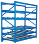 Vestil Steel Carton Flow Rack - 4 Ft. Length 5 Level 1,000 lb - Blue