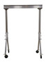 Vestil Aluminum Fixed Gantry Crane with Glass Filled Nylon Locking Casters - 12 Ft. x 10 Ft. 2000 lb - Silver