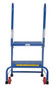 Vestil Steel Folding Ladder with Wheels - 2 Step 350 lb - Blue