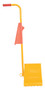Vestil Fabricated Steel Wheel Chock With Ergonomic Handle and Flag - 10-3/4 In. Length - Yellow