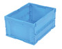 Vestil Plastic Folding Container - 500 lb - Blue
