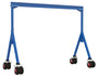 Vestil Steel Fixed Height Gantry Crane with Pneumatic Rubber Casters - 20 Ft. 4000 lb - Blue