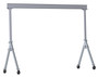 Vestil Aluminum Fixed Gantry Crane with Glass Filled Nylon Locking Casters - 15 Ft. x 10 Ft. 2000 lb - Silver