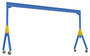 Vestil Steel Knockdown Fixed Gantry Crane with V-Groove Cast Iron Casters - 20 Ft. 2000 lb - Blue