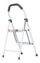 Vestil Steel Household Steel Fold Up Step Ladder - 2 Step 225 lb - White