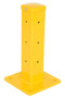 Vestil Steel Rigid Tube Post Bolt On Style - 18 In. For 2 Ribbed Guard Rails - Yellow