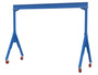 Vestil Steel Fixed Gantry Crane with V-Groove Ductile Steel Casters - 10 Ft. 6000 lb - Blue