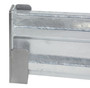 Vestil Galvanized Steel 2 Ribbed Drop In Style Guard Rail - 42 In. Length - Gray