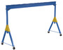 Vestil Steel Knockdown Fixed Gantry Crane with Phenolic Casters - 20 Ft. 8000 lb - Blue