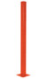 Vestil Steel Rigid Tube Post Drop In Style - 72 In. For 2 Ribbed Drop In Style Guard Rails - Orange