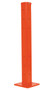 Vestil Steel Rigid Tube Post Bolt On Style - 42 In. For 2 Ribbed Guard Rails - Orange