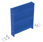 Vestil Steel 3 Ribbed Bolt On Style Guard Rail - 12 In. Length - Blue