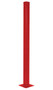 Vestil Steel Rigid Tube Post Drop In Style - 72 In. For 2 Ribbed Drop In Style Guard Rails - Red