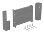 Vestil Steel 2 Ribbed Drop In Style Guard Rail - 6 In. Length - Gray Semi Gloss