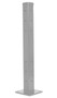 Vestil Steel Rigid Tube Post Bolt On Style - 42 In. For 2 Ribbed Guard Rails - Silver Lining