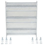 Vestil Galvanized Steel 3 Ribbed Bolt On Style Guard Rail - 12 In. Length - Gray