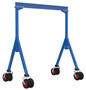 Vestil Steel Fixed Height Gantry Crane with Pneumatic Rubber Casters - 10 Ft. 4000 lb - Blue