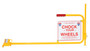 Vestil Steel Flag Rail Chock with Adjustable Height Leg - 7-1/2 In. Width - Yellow