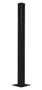 Vestil Steel Rigid Tube Post Bolt On Style - 60 In. For 2 Ribbed Guard Rails - Black