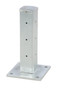 Vestil Galvanized Steel Rigid Tube Post Drop In Style - 18 In. For 2 Ribbed Drop In Style Guard Rails - Gray