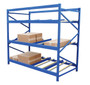 Vestil Steel Carton Flow Rack - 3 Ft. Length 3 Level 1,000 lb - Blue