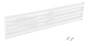 Vestil Steel 3 Ribbed Bolt On Style Guard Rail - 65.875 In. Length - White