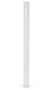 Vestil Steel Rigid Tube Post Bolt On Style - 72 In. For 2 Ribbed Guard Rails - White