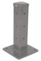 Vestil Steel Rigid Tube Post Bolt On Style - 18 In. For 2 Ribbed Guard Rails - Gray Semi Gloss