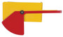Vestil Steel Fork Truck Level - 9-1/4 In. x 2-5/8 In. x 5-1/16 In. - Yellow/Red