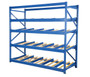 Vestil Steel Carton Flow Rack - 3 Ft. Length 4 Level 1,000 lb - Blue