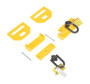 Vestil Steel Forklift Tie Down Clamps - 2-1/2 In. x 8-1/4 In. x 8-1/2 In. 4400 lb - Yellow