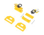 Vestil Steel Forklift Tie Down Clamps - 2-1/2 In. x 8-1/4 In. x 8-1/2 In. 4400 lb - Yellow