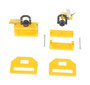 Vestil Steel Forklift Tie Down Clamps - 2-1/2 In. x 8-1/4 In. x 8-1/2 In. 4400 lb - Yellow