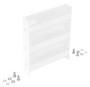 Vestil Steel 3 Ribbed Bolt On Style Guard Rail - 12 In. Length - White