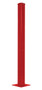 Vestil Steel Rigid Tube Post Drop In Style - 60 In. For 2 Ribbed Drop In Style Guard Rails - Red