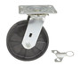 Vestil Glass Filled Nylon Swivel With 4-Position Lock and Top Plate - 8 In. Diameter x 2 In. Width 1400 lb - Black
