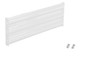 Vestil Steel 3 Ribbed Bolt On Style Guard Rail - 29.875 In Length - White