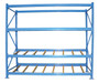 Vestil Steel Carton Flow Rack - 4 Ft. Length 3 Level 1,000 lb - Blue