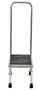 Vestil Stainless Steel Foot Stool with Hand Rail - 11-1/4 In. x 16-1/4 In. x 37 In. 250 lb - Silver