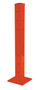 Vestil Steel Rigid Tube Post Drop In - 42 In. For 3 Ribbed Drop In Style Guard Rails - Orange