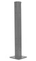 Vestil Steel Rigid Tube Post Bolt On Style - 3-1/24 In. For 3 Ribbed Bolt On Style Guard Rails - Gray Semi Gloss